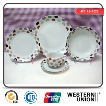 Ensemble de dîner en porcelaine en forme ronde 20PCS